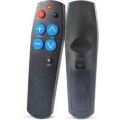 Telecomando universale per TV con pulsanti grandi, facile da usare e configurare, adatto ad anziani e bambini.