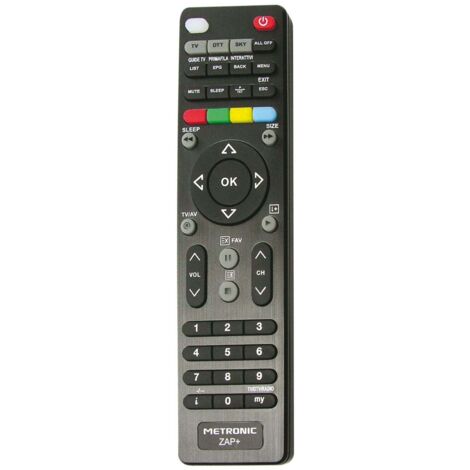 TELECOMANDO UNIVERSALE PER TV DECODER VARI METRONIC ZAP+ 495347 (18447)