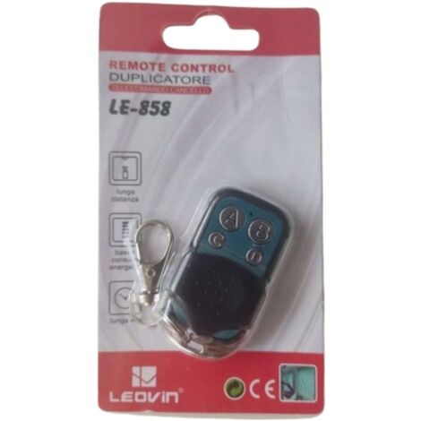 Telecomando Universale Rf (Le-858) Radiocomando 433.92 Porte Cancelli - Confezione Package
