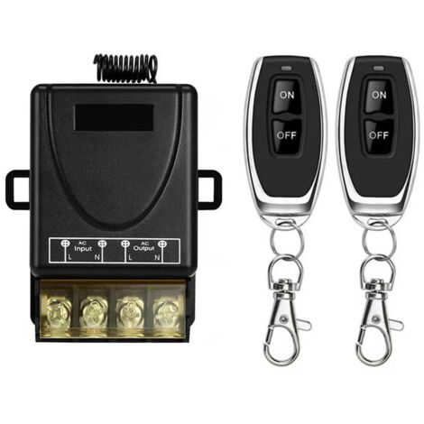 Telecomando wireless per pompa ad alta potenza – Compatibile 85–260 V AC, monofase, funzione on/off, frequenza 433 MHz, set di 2 telecomandi.-lsw