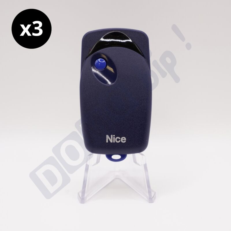 Lot de 3 télécommandes Nice flo1 - 1 canal 433.92 mhz - compatible récepteurs flox2/floxi2 - programmation rapide - pile fournie - ne pas confondre