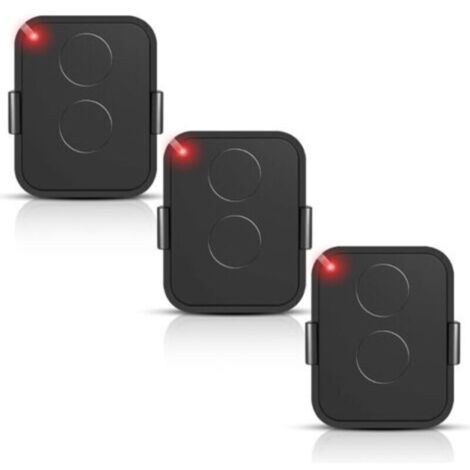 Télécommande 2 canaux 433,92 MHz pour portail – Lot de 3 avec code tournant sécurisé – Compatible avec récepteurs automatisés