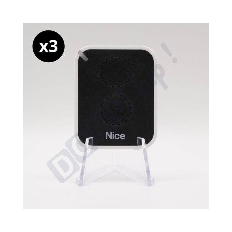 Lot de 3 télécommandes Nice on2e - émetteur à code tournant era one2 - 433.92 mhz