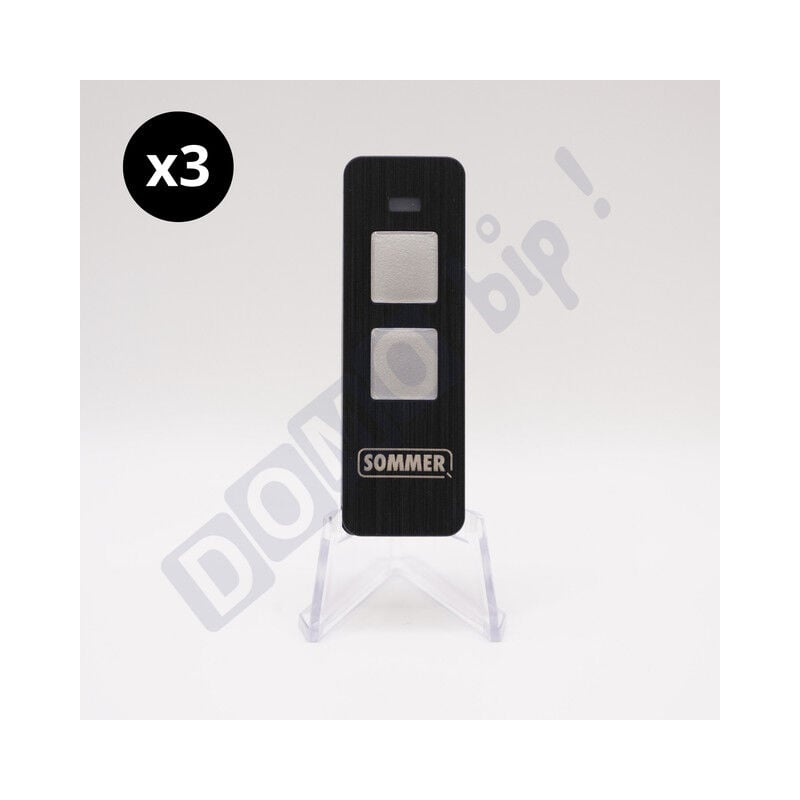 Pearl Twin : Lot de 3 télécommandes 2 canaux pour portails et portes de garage - Fréquence : 868 mhz - Référence : s10019-0001 - Technologie SOMloq2