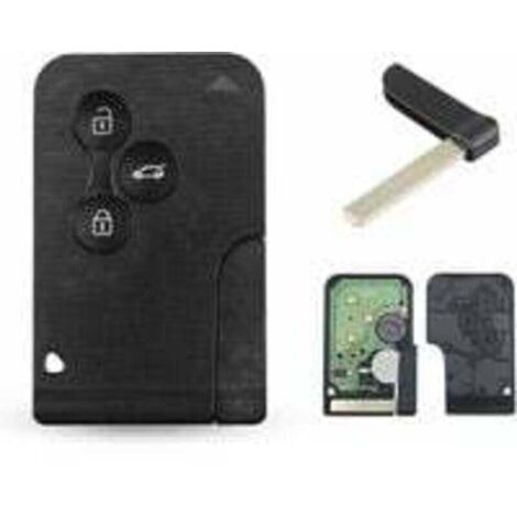 Télécommande 3 boutons, carte porte-clés pour Renault Clio 3, Megane 2, Scenic 2 avec puce PCF7947 433 MHz