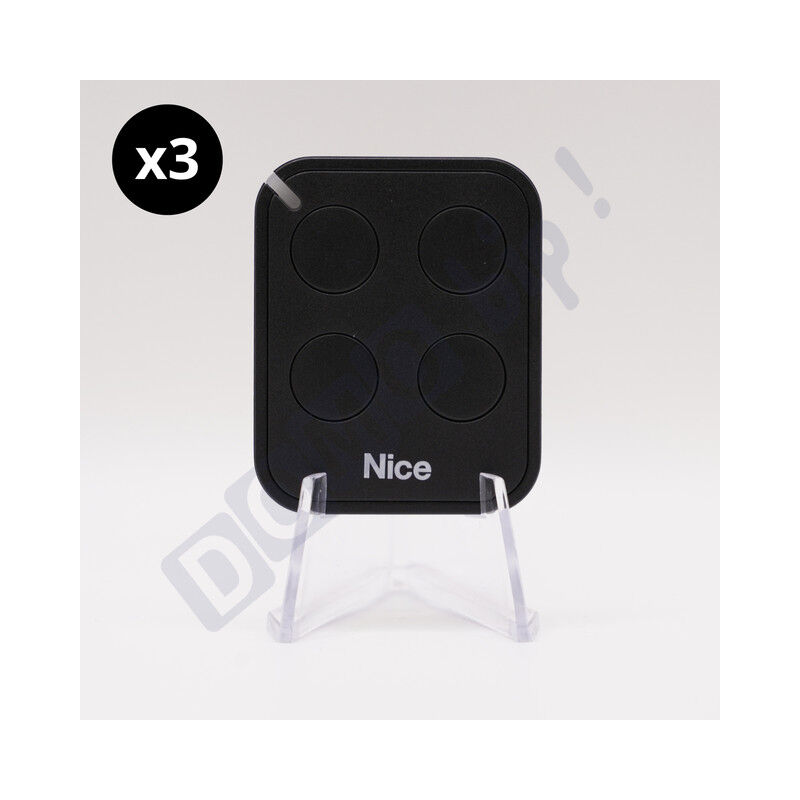 Lot de 3 télécommandes Nice flo4re - émetteur à code tournant era flore - 433.92 mhz