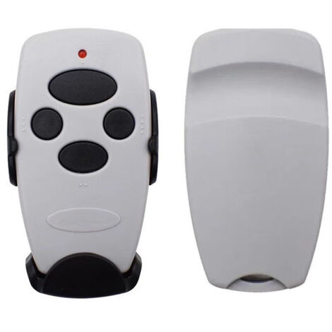 Télécommande 4 canaux gris pour portail et porte de garage – Fréquence 433,92 MHz, code roulant sécurisé, auto-apprentissage, compatible avec portes basculantes et sectionnelles – Pour usage domestiqu