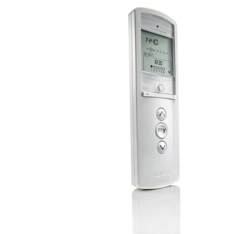 SOMFY 2401101 - Télécommande Telis 6 Chronis RTS Pure - Avec Programmation horaire - Ecran LCD