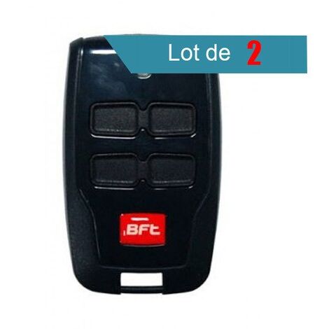 Télécommande BFT 433.92 MHz – Émetteur mural programmable par autoapprentissage – Pack de 2 unités pour motorisations