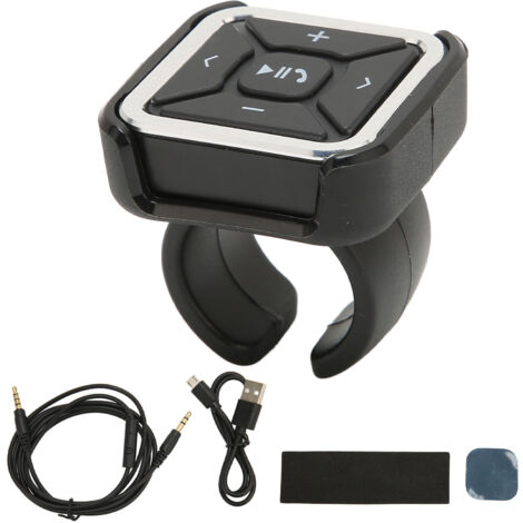 Télécommande Bluetooth pour Vélo Moto Voiture - Adaptateur Audio sans Fil avec Bouton Média et Récepteur