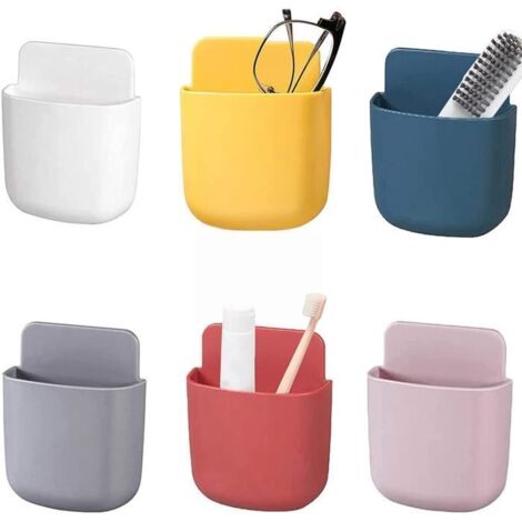 Télécommande Boîte de rangement murale,Support de Téléphone Portable Mural,6pcs Boîte de Rangement à Télécommande Support,(6 Pcs)