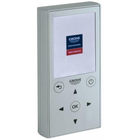 Télécommande chromée – Compatible mitigeurs infrarouges GROHE depuis 06/2015 – Gestion cycles désinfection thermique – ABS/metal