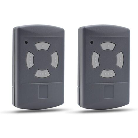 Télécommande Compatible pour Porte de Garage HORMANN 40,685MHz HSE2 HSM4 HSM2 HSE4 HS2 HS4 Bouton Gris (Lot de 2)