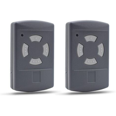 Télécommande Compatible pour Porte de Garage HORMANN 40,685MHz HSE2 HSM4 HSM2 HSE4 HS2 HS4 Bouton Gris (Lot de 2)dyk-alovez