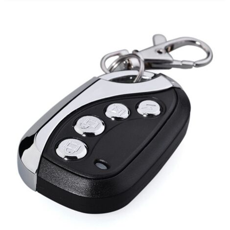 Télécommande de garage noire 433 MHz, type copie, compatible portails électriques, barrières et portes de garage, accessoire voiture