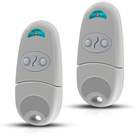 Télécommande de Portail 433,92 MHz Compatible avec T0P432NA 2 Canaux, 2 Télécommande + 2 Paire de Piles Bouton Pour Portes de Garage & Portails Automatisés