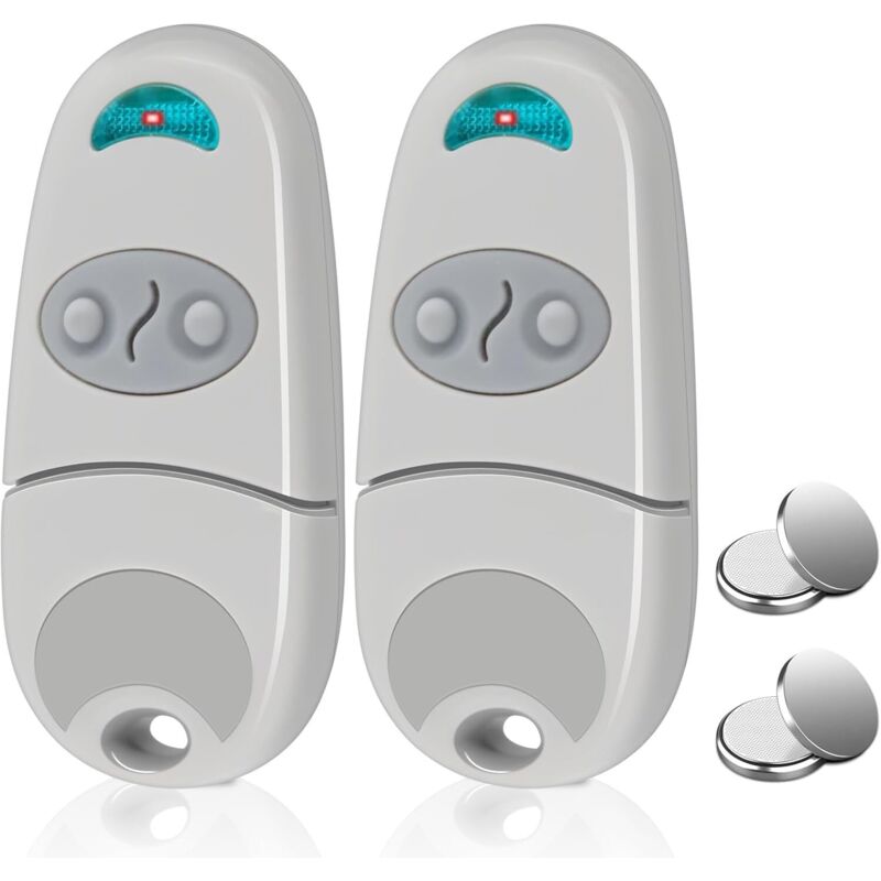 Télécommande de portail, télécommande de portail 433.92MHz, 2 PCS Télécommande