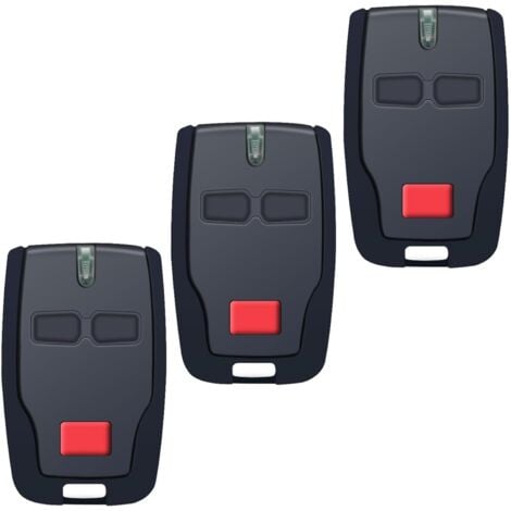 COOCHEER Télécommande de Porte de Garage 433,92 MHz (Lot de 3) - 2 canaux 2 boutons Compatible BFT Mitto 2 B RCB, Kleio, Ghibli, TRC 2 - Rouleau Code/Apprentissage