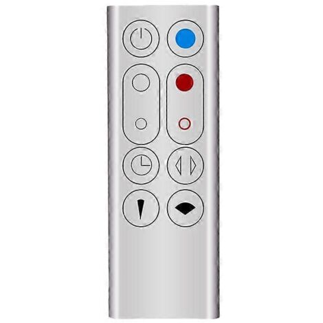 Télécommande de remplacement argentée compatible avec les purificateurs d'air et ventilateurs sans pales AM09, HP00 et HP01