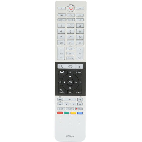 Télécommande de remplacement compatible avec Toshiba CT 90430 CT 90429 CT 90427 CT 90428 CT 90444 4K et autres téléviseurs UHD