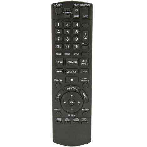Télécommande de Remplacement Légère ABS pour Système Audio, Lecteur CD et Cassette
