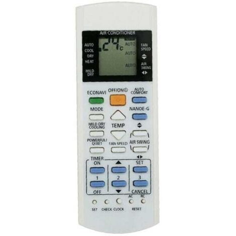 Télécommande de remplacement pour climatiseur Panasonic, ABS blanc, A75C3300 3208 3706 3708 3883