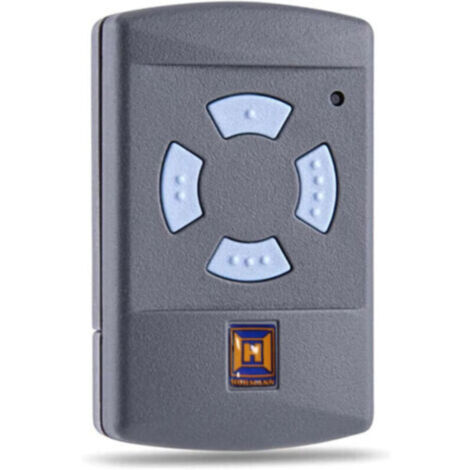 Télécommande de remplacement pour porte de garage HSM4 868 MHz, compatible avec l'émetteur portatif Hörmann HSM 4 (868,3 MHz), 4 boutons, portée de 30 m, avec pile MUMU.