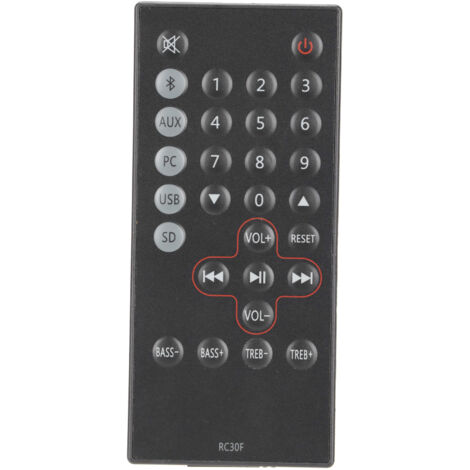 Télécommande de Remplacement RC30F pour Systèmes Audio C2XB C6XD, Durable et Résistante à l'Usure