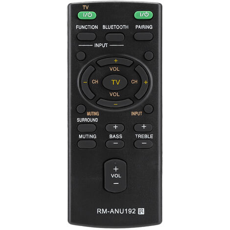 Télécommande de remplacement RM-ANU192 pour barre de son Sony SACT60BT HTCT60BT SSWCT60