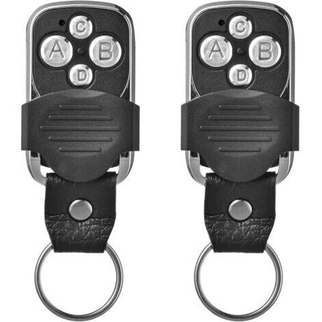 Télecommande, éLectrique à Distance, pour Porte de Garage Télécommande Universelle 270-433.92MHz avec 4 Boutons Dupliquées(2 pcs)