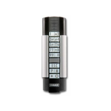 Émetteur radio portatif 12 canaux – Fréquence 868,8 MHz – Alimentation pile 3V CR 123 A – Compatible motorisations Sommer - 4070V000