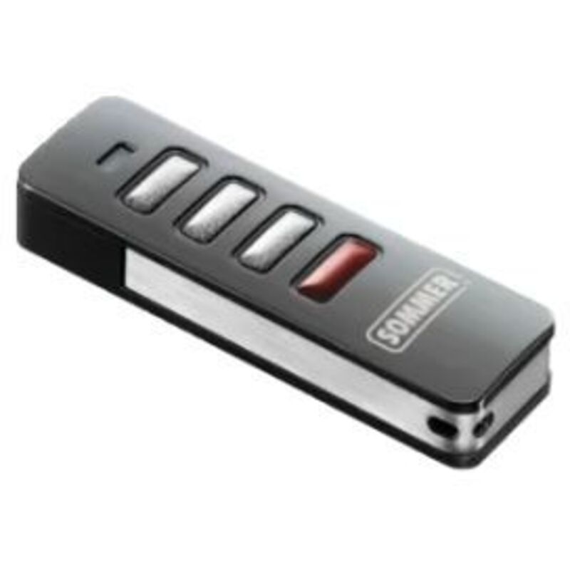 Télécommande emetteur Sommer pearl status Noir et gris inox - 868 mhz - 3 canaux - S10448-00012