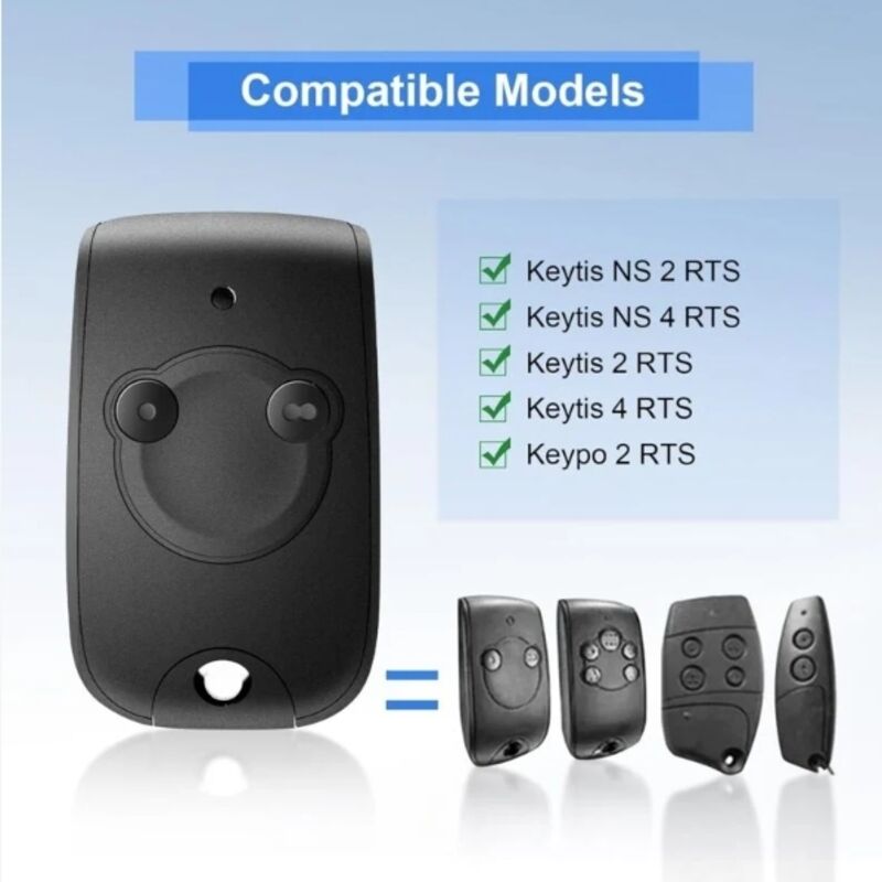 Télécommande et émetteur mural pour motorisations 1841026, 433,42mhz Télécommande NS 2 Canaux Bip Portail Porte De Garage, 2 Moteurs (Lot de 3)