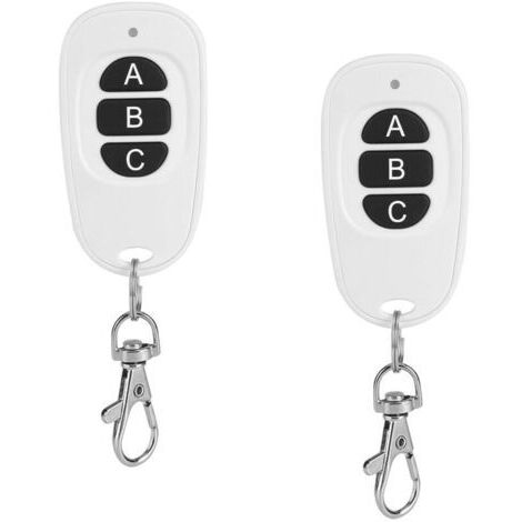 Télécommande Ev1527, Garage Télécommande 433Mhz, 3 Canaux Télécommande sans Fil Émetteur pour Contrôle Facile（2 articles）