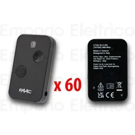 Télécommande FAAC 60 X à 2 canaux XT2 868 SLH LR 787009