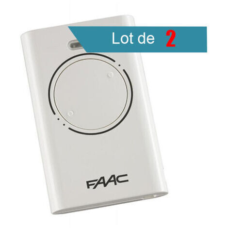 Télécommande FAAC XT2 433 SLH BLANC Pack de 2