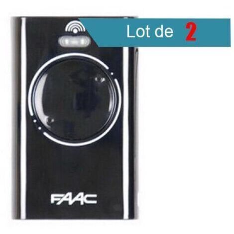 Télécommande FAAC XT2 433 SLH NOIR Pack de 2 - FAAC