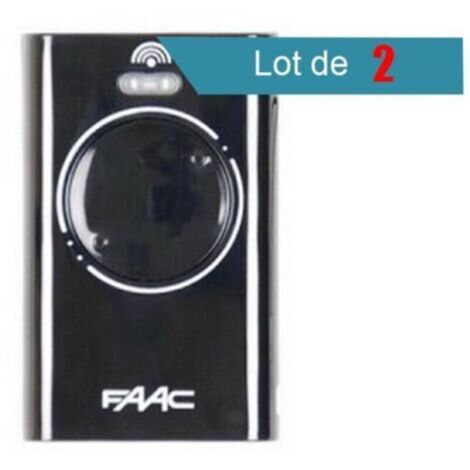 Télécommande FAAC XT2 433 SLH NOIR Pack de 2 - FAAC