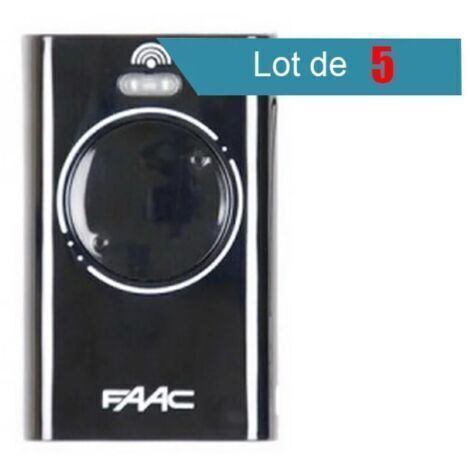 Télécommande FAAC XT2 433 SLH NOIR Pack de 5