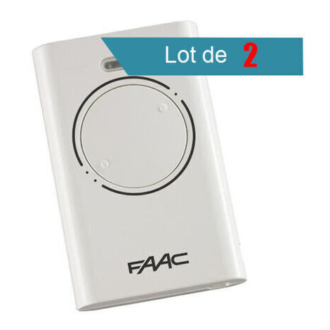 Télécommande FAAC XT2 868 SLH BLANCHE (Lot de 2)