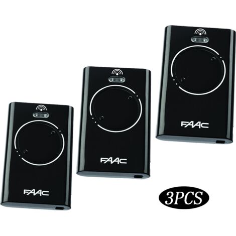 Télécommande FAAC XT2 868 SLH NOIR Pack de 3 - noir