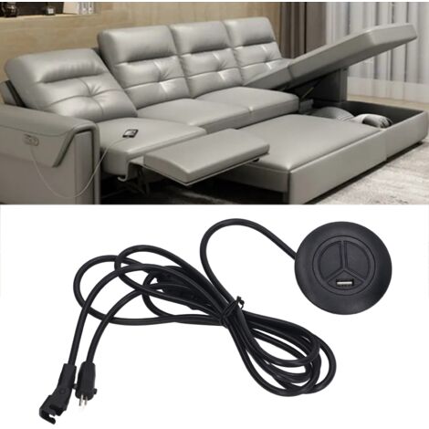 Télécommande Fixe de Fauteuil Recliner Électrique, Télécommande Manuelle avec Interface USB de Charge et Boutons de Remplacement, ABS Résistant, 5A, 5V 2.4A