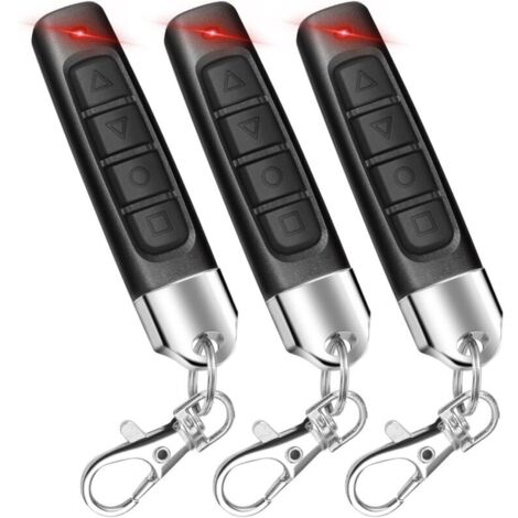 Télécommande garage 433 MHz, 3 boutons – Duplication universelle, portée 50 m