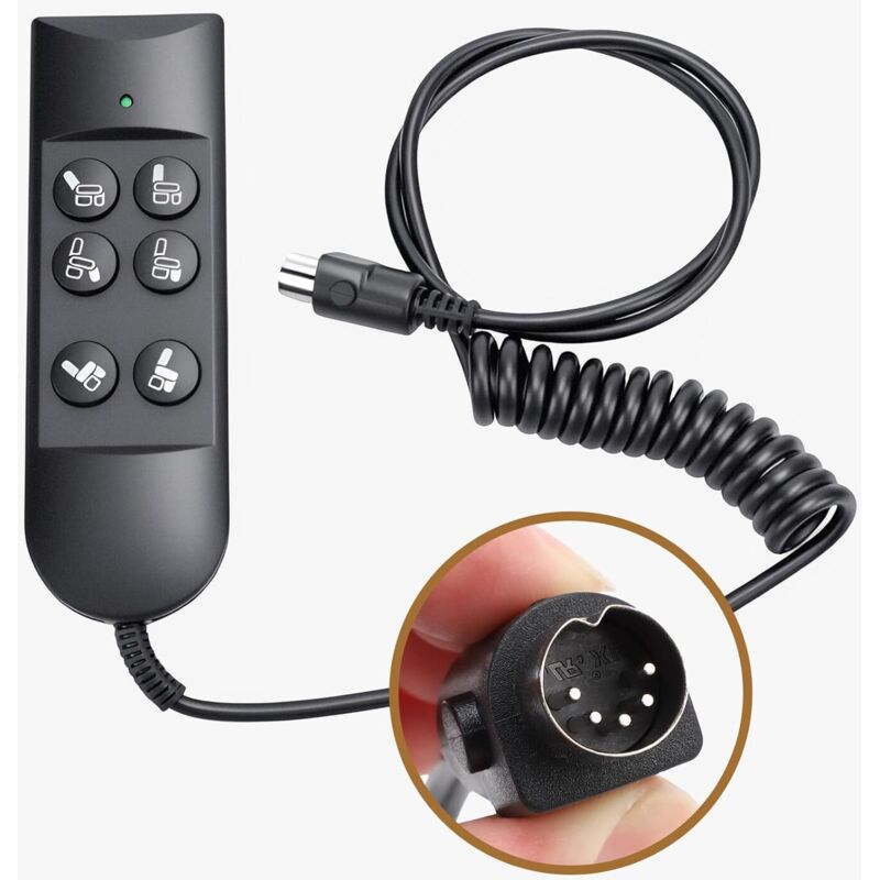 Télécommande inclinable électrique, 5 broches, 6 boutons, fauteuil élévateur filaire, contrôleur manuel pour remplacement de lit et canapé électrique