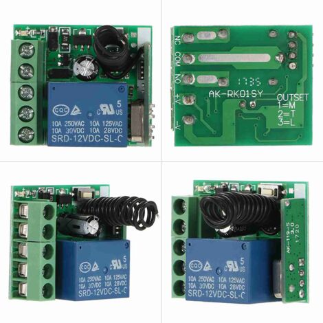 Télécommande Interrupteur DC 12V, 3 Modes de Travail, pour Portes Électriques et Lumière, Multifonction et Étendue.