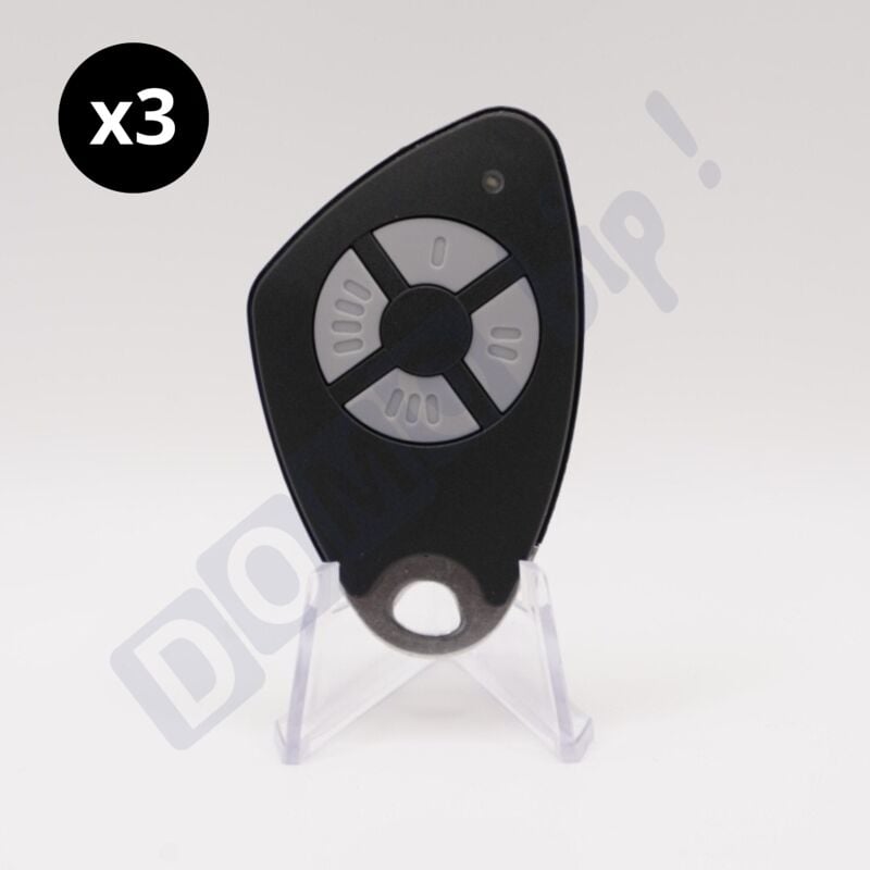 Intratone - Lot de 3 télécommandes 4 boutons htel200 noir 09-0115 (ne se programme que par le syndic )