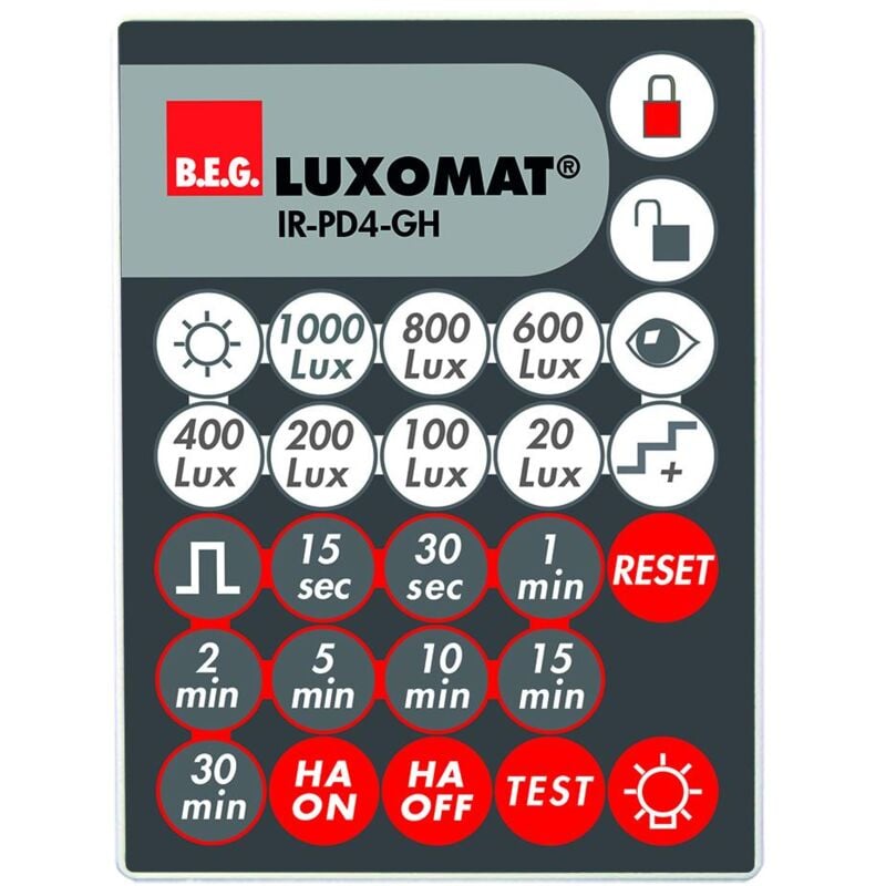B.e.g - IR-PD4-GH télécommande à infrarouge pour PD4-GH luxomat 92215