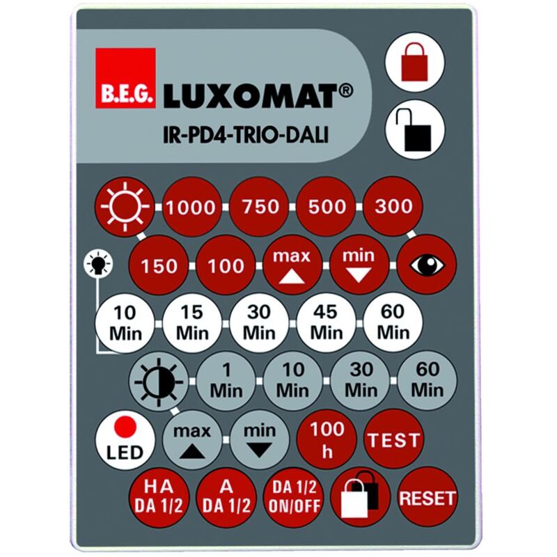 IR-PD4-TRIO-DALI télécommande à infrarouge pour PD4-TRIO-DALI luxomat 92104