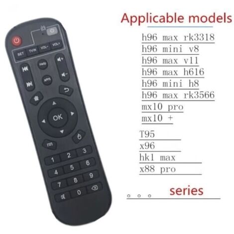 Télécommande IR Universelle - Compatible Android TV Box - Noir - 10 mètres de portée