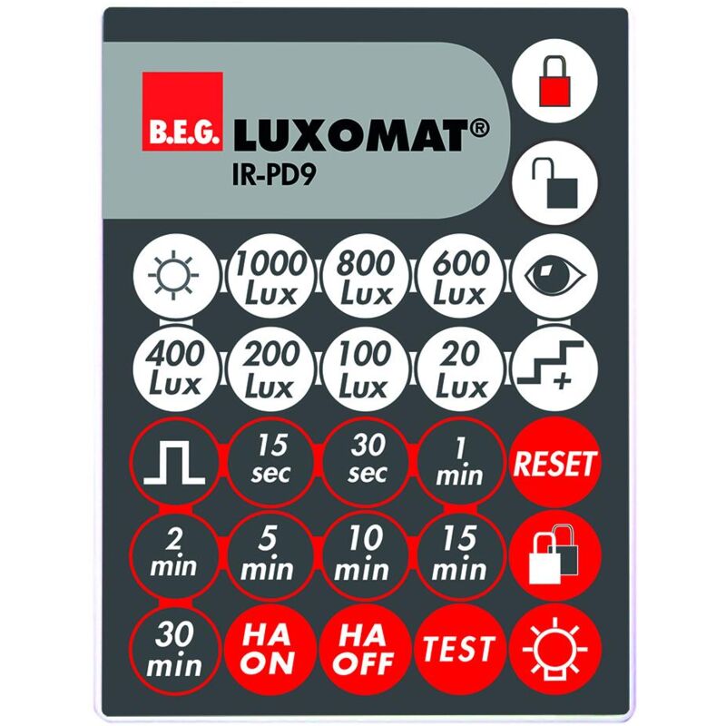 IR-PD9 télécommande à infrarouge pour PD9 luxomat 92201